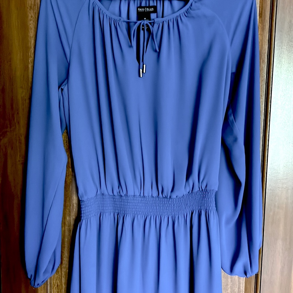 WHBM periwinkle blue dress.